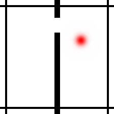 Two-Room open-loop rollout goal frame